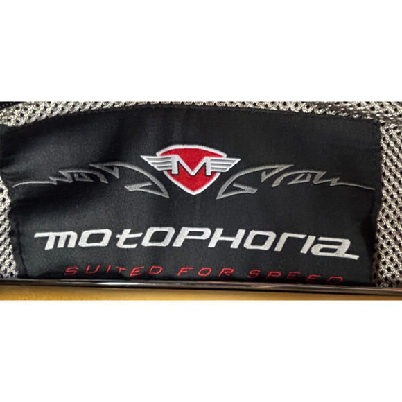 Motophoria Padded Motorcycle Jacket Gray Mens Sz 44 Biker Riding Safety Heavy - Picture 12 of 16